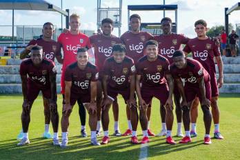 Jugadores de la selección de Panamá que disputan por primera vez una Copa Oro.