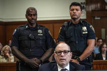 Harvey Weinstein durante su aparición en una corte de Manhattan.
