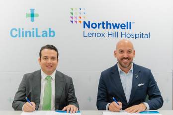 El presidente de CliniLab Panamá David Román y el vicepresidente de relaciones internacionales y consejería en Northwell Health - Lenox Hill Hospital Joe Leggio.