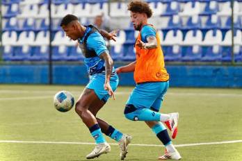 La selección de Nicaragua durante un entrenamiento.