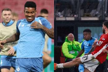 Los futbolistas panameños, Eduardo Guerrero (izq.) y César Blackman.
