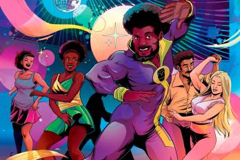 Afiche promocional de “Supermambo”, el nuevo proyecto de Rubén Blades que fusiona salsa y cómic, compartido por el artista en su cuenta de X.