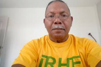 Alfredo González, dirigente de los exservidores del IRHE.