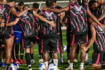 El equipo del Plaza Amador durante un entrenamiento.