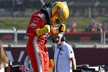 El séptuple campeón del mundo inglés Lewis Hamilton (Ferrari), que saldrá primero este sábado en la prueba sprint del Gran Premio de Gran Bretaña, el noveno del Mundial de Fórmula Uno, en el circuito de Silverstone (Inglaterra, Reino Unido)