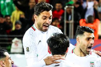 Jugadores de la selección de Irán celebrando el pase al Mundial 2026.