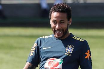 Fotografía de Antonio Lacerda, en la que puede verse en una imagen de archivo del 1 de junio de 2019 al delantero de la selección brasileña de fútbol Neymar, durante un entrenamiento.