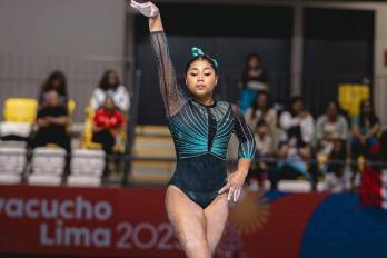 La gimnasta panameña Hillary Heron