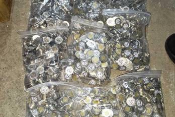 De acuerdo con las autoridades, las monedas llegaron al país por vía marítima.