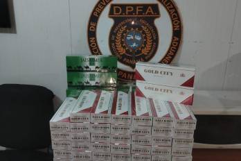 Cigarrillos de supuesto contrabando decomisados por la Aduanas.