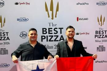 Marco Carlesso y Leonardo Carrero, propietarios de Pizza Verace.