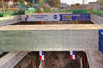 El 3 de febrero, la tuneladora de la Línea 3 culminó el cruce bajo el Canal de Panamá y llega a Balboa.