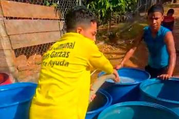Comunidades de Las Garzas recibe agua potable este sábado de Carnaval.