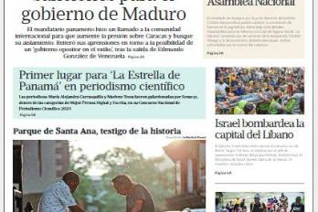 Portada del impreso del 21 de septiembre de 2024
