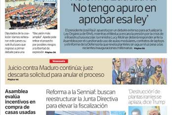 Portada del impreso del 27 de marzo de 2026