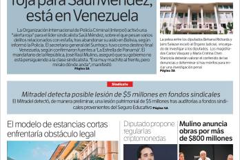 Portada del impreso del 26 de julio de 2025