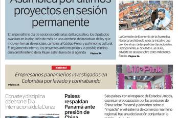 Portada del impreso del 29 de abril de 2026