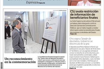 Portada del impreso del 27 de enero de 2026