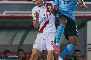 César Blackman durante el partido contra el Zrinjski Mostar.