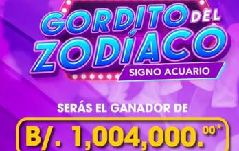 El Gordito del Zodíaco de Acuario se sorteará este 27 de febrero