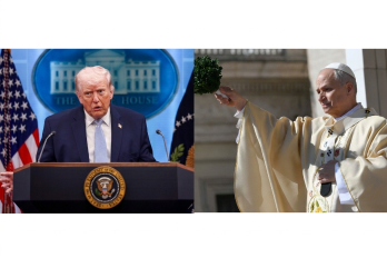 El presidente de EE.UU., Donald Trump, y el Papa León XIV.