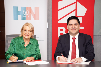 Ivana Righini de Medrano , directora Administrativa Ejecutiva, y José Miguel Gómez, Director Banca Corporativa