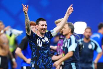 El delantero de la selección de Argentina, Lionel Messi.
