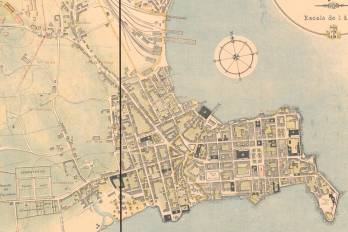 Este mapa elaborado por Bertoncini en 1904, muestra con claridad el trazado y nomenclatura de calles de la ciudad de Panamá. Las carreras de Istmo, Constitución y Bolívar, actual Ave. Central, generaban un eje articulador del comercio de la ciudad a finales del siglo XIX.
