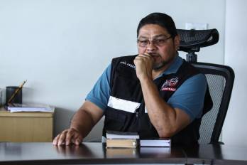 Saúl Méndez, secretario general del Suntracs.