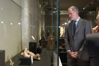El Rey Felipe VI visita este lunes la exposición 'La mitad del mundo. La mujer en el México indígena' que se exhibe en el Museo Arqueológico Nacional (MAN), en Madrid.