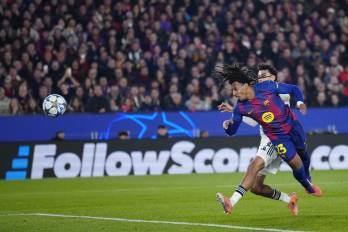 El defensa francés del FC Barcelona, Jules Kounde.