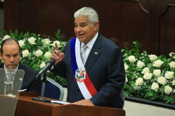 José Raúl Mulino, presidente de la República, durante su disrcuso en la Asamblea Nacional.