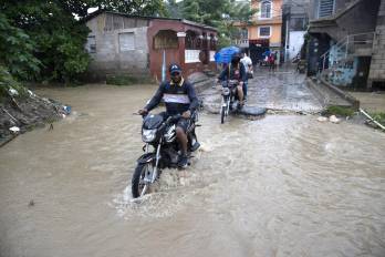 Fotografía de los estragos que causa la tormrenta tropical Melissa en el Caribe.