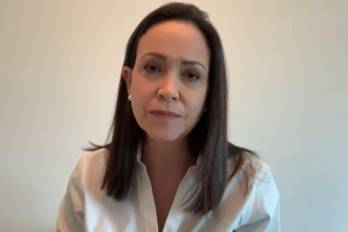 Captura de pantalla donde aparece la líder opositora de Venezuela María Corina Machado.