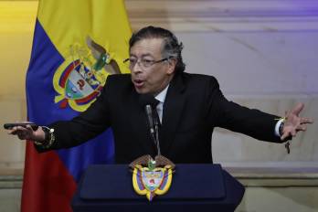 Fotografía de archivo del 20 de julio de 2026 que muestra al presidente de Colombia, Gustavo Petro, hablando en la instalación del nuevo Congreso, en Bogotá (Colombia).