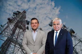 Cabrera (izq.) aseguró que el proyecto de antenas se inició en 2017.