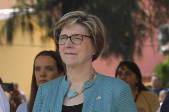 Laura Dogu, durante un evento público en Tegucigalpa (Honduras).