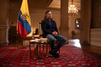 Gustavo Petro durante la entrevista a El País.