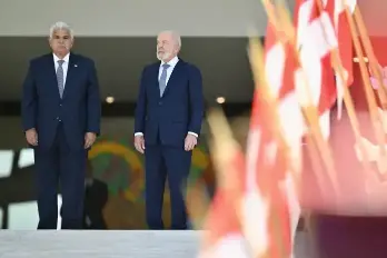 Da Silva y Mulino durante su encuentro en Brasil.