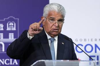 José Raúl Mulino, presidente de la República durante su conferencia de prensa semanal.