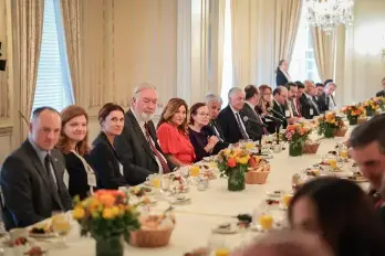 El presidente Mulino, durante una de sus reuniones en Nueva York.