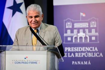 José Raúl Mulino, presidente de la República durante la conferencia semanal de los jueves.