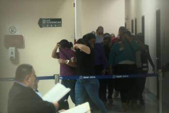 La audiencia inició en la sede del Sistema Penal Acusatorio.