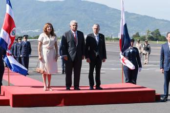 A su llegada Mulino expresó su satisfacción por formar parte de la transición diplomática del país vecino