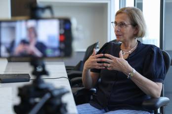 La investigadora de la Catholic University of America (Washington D.C), Sophia Aguirre, habla durante una entrevista con EFE el 22 de mayo de 2026, en la sede del proyecto 'Guatemaltecos por la Nutrición', en Ciudad de Guatemala.