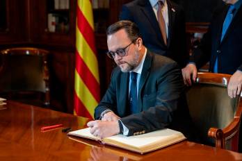 Julio Moltó, titular del Ministerio de Comercio e Industrias de Panamá durante su visita en Cataluña, España.