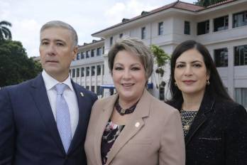 Los magistrados Olmedo Arrocha, María Eugenia López y María Cristina Chen Stanziola.