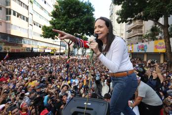 Fotografía de archivo de la líder opositora de Venezuela María Corina Machado, ganadora del Premio Nobel de la Paz 2025 por su incansable labor en la promoción de los derechos democráticos del pueblo venezolano”.