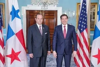 El canciller de la República Javier Martínez-Acha se reunió ayer por 45 minutos en Washington con su homólogo estadounidense, el secretario de Estado Marco Rubio.