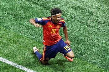 El delantero de la selección de España, Lamine Yamal.